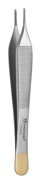 1014/TC Pinceta za tkivo s TC umecima Adson 1x2 vrh fi 0,9 mm 120 mm