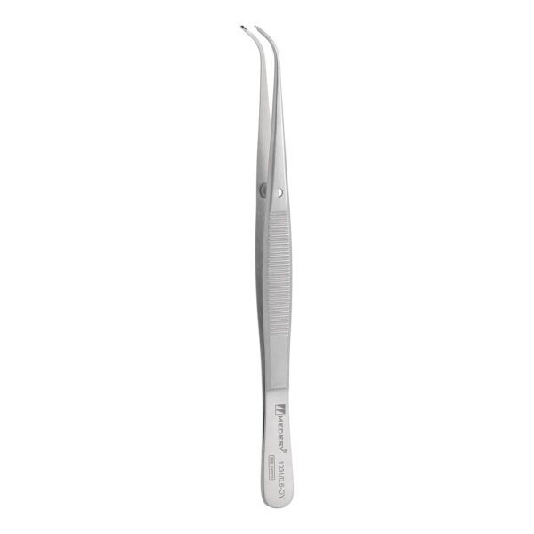 1031/0,6-OY Pinceta za tkivo Semken zakrivljena 1x2 vrh fi 0,6 mm 125 mm