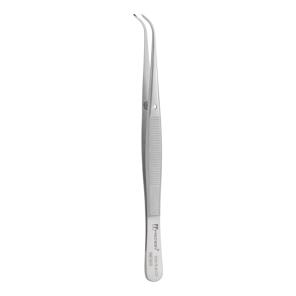 1031/0,6-OY Pinceta za tkivo Semken zakrivljena 1x2 vrh fi 0,6 mm 125 mm