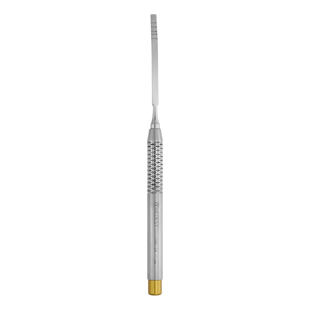 1340/2A Klesalo za kost s označavanjem bojama, zakrivljeno, vrh 3,8 mm