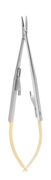 2000/B-TC Iglodržač s TC umecima Castroviejo, zakrivljeni, 140 mm