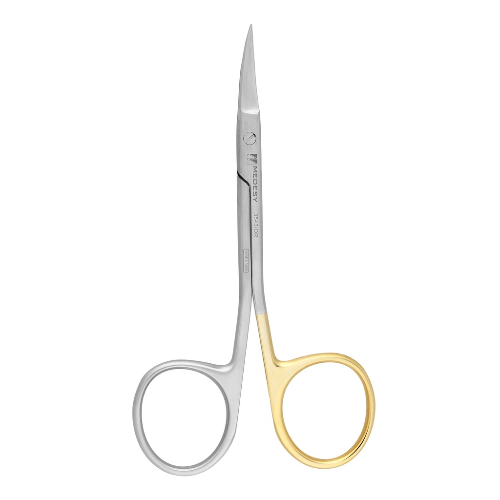 3543/OR Kirurške škare superior cut otvoreni prstenovi Iris, zakrivljene 115 mm
