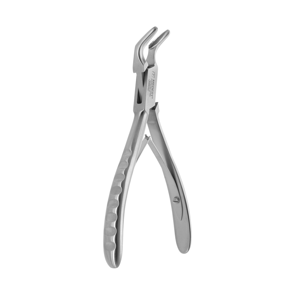 3802 Koštana kliješta Blumenthal, nazubljeni vrh, 150 mm 45°