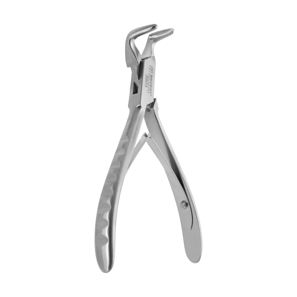 3803 Koštana kliješta Blumenthal, nazubljeni vrh, 140 mm 90°