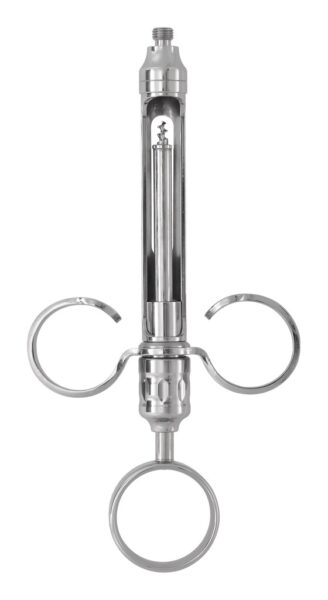 4940/1 Šprica inox revolver EU, aspiracijska, drška s prstenom 1,8 ml