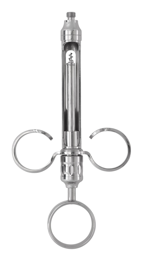 4940/1 Šprica inox revolver EU, aspiracijska, drška s prstenom 1,8 ml