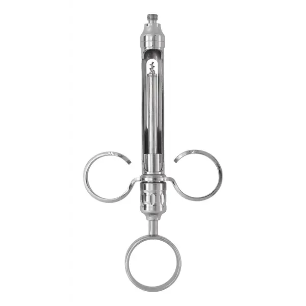 4940/1 Šprica inox revolver EU, aspiracijska, drška s prstenom 1,8 ml