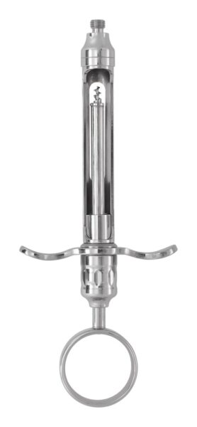 4942/1 Šprica inox revolver EU, aspiracijska, drška bez prstena 1,8 ml