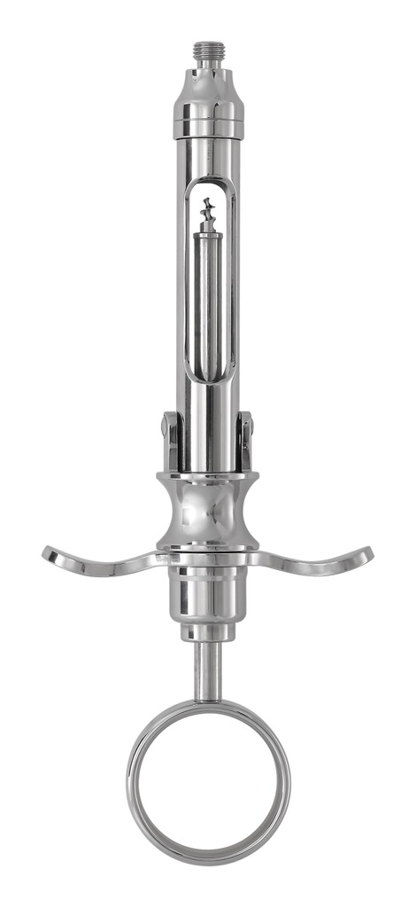 4953/1 Šprica inox EU preklopni tip, aspiracijska, drška bez prstena 1,8 ml
