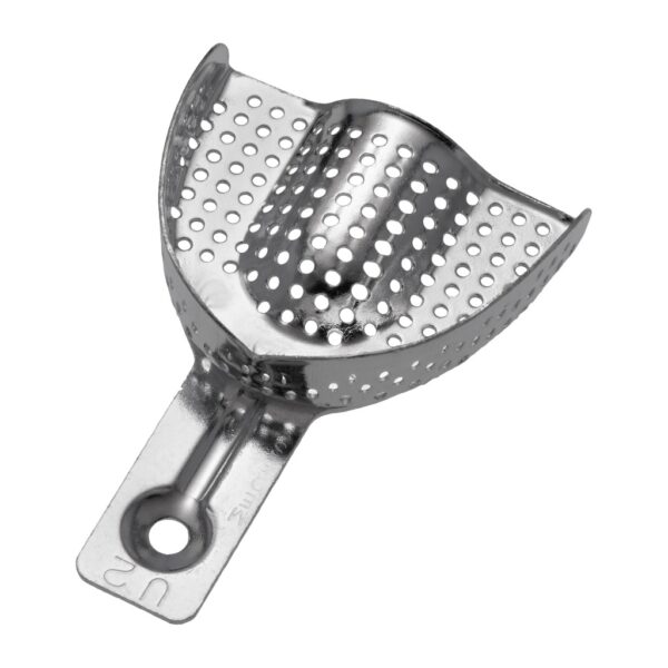 6006/U2 Aluminijska perforirana žlica za uzimanje otisaka, gornja XS, 66x51 mm