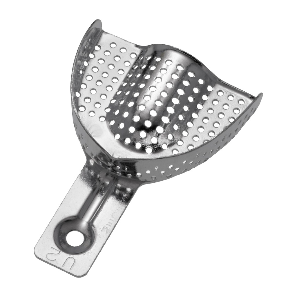 6006/U2 Aluminijska perforirana žlica za uzimanje otisaka, gornja XS, 66x51 mm