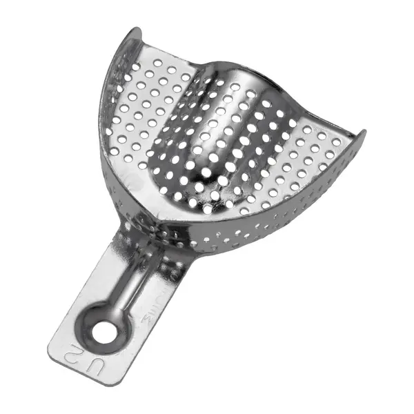 6006/U2 Aluminijska perforirana žlica za uzimanje otisaka, gornja XS, 66x51 mm