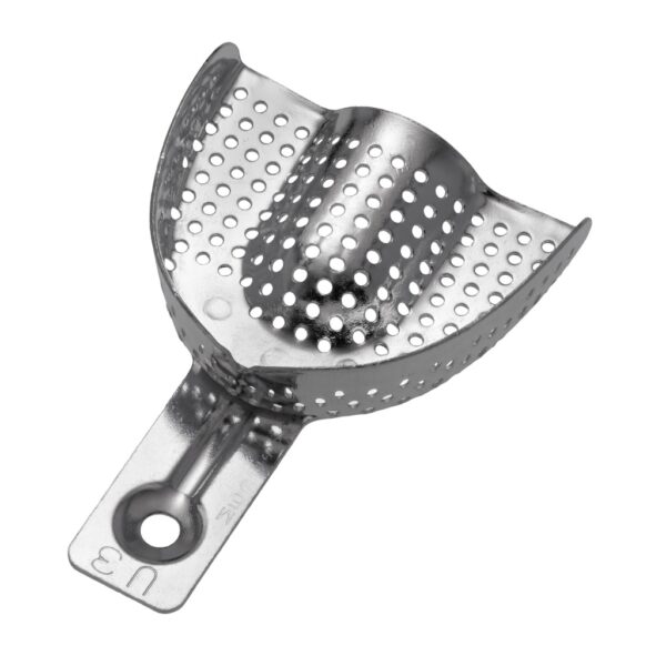 6006/U3 Aluminijska perforirana žlica za uzimanje otisaka, gornja S, 69x54 mm