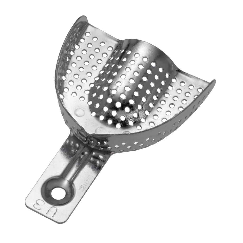 6006/U3 Aluminijska perforirana žlica za uzimanje otisaka, gornja S, 69x54 mm