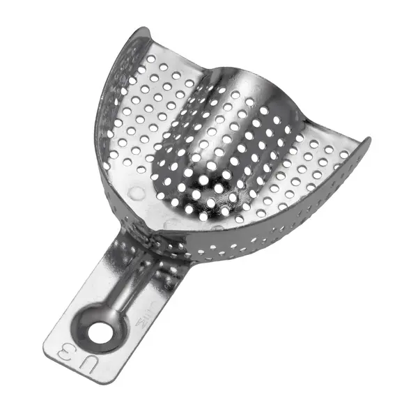 6006/U3 Aluminijska perforirana žlica za uzimanje otisaka, gornja S, 69x54 mm