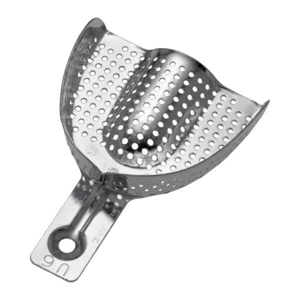 6006/U6 Aluminijska perforirana žlica za uzimanje otisaka, gornja XL, 76x64 mm