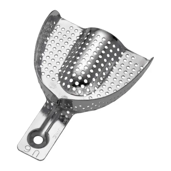 6006/U6 Aluminijska perforirana žlica za uzimanje otisaka, gornja XL, 76x64 mm
