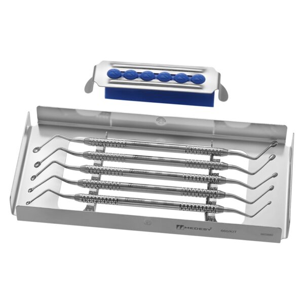 660/KIT Koštana kireta Hemingway Set, drška fi 6 mm
