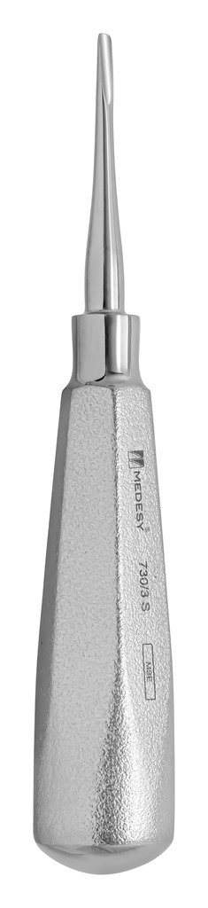 730/3S Podizač korijena Lussatore, ravni, inox drška, 3 mm