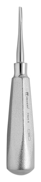 730/4S Podizač korijena Lussatore, ravni, inox drška, 4 mm