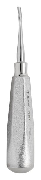 730/5C Podizač korijena Lussatore, zakrivljeni, inox drška, 5 mm