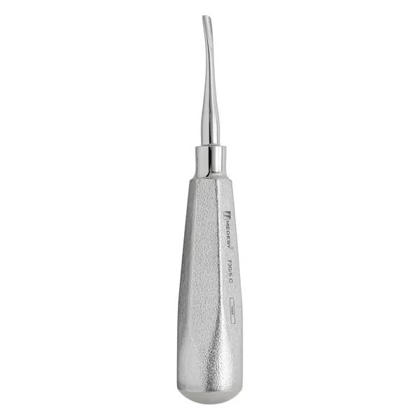 730/5C Podizač korijena Lussatore, zakrivljeni, inox drška, 5 mm