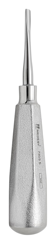 730/5S Podizač korijena Lussatore, ravni, inox drška, 5 mm