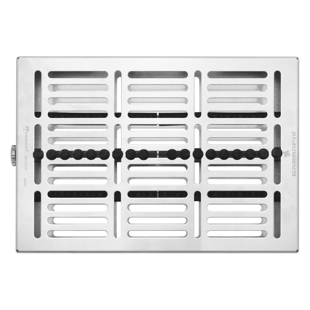 981/19-NE Gammafix QUATRI sterilizacijska plitica s crnim silikonom