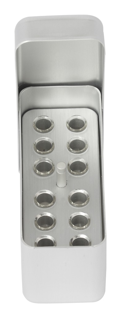 993 Endodontska kutija, aluminijska, mala, srebrna