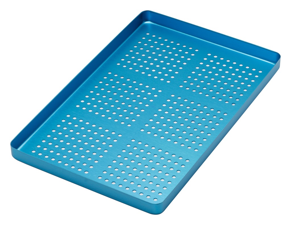 998/FB Univerzalna aluminijska plitica standardna perforirana plava, 285x185x15 mm