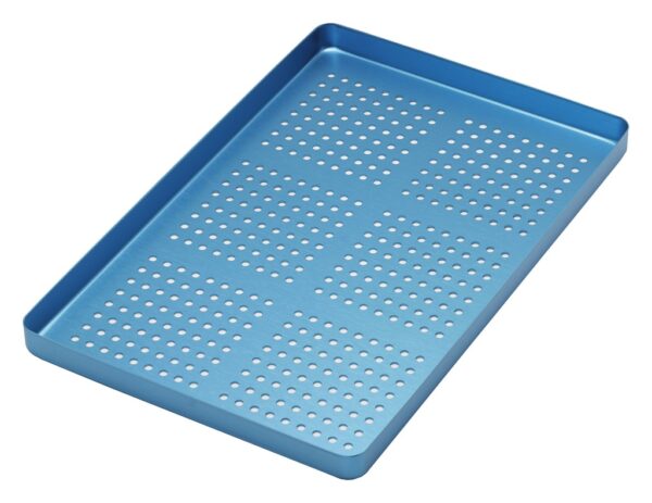 998/FBS Univerzalna aluminijska plitica mala perforirana plava, 185x140x15 mm