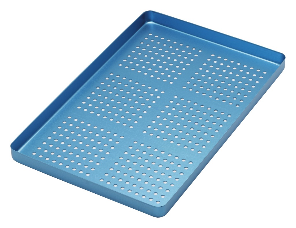 998/FBS Univerzalna aluminijska plitica mala perforirana plava, 185x140x15 mm