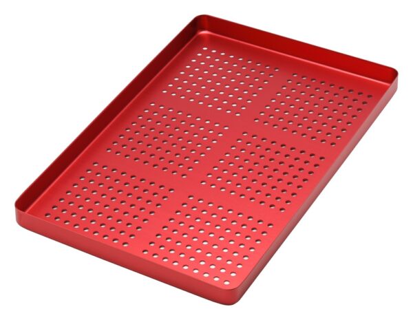 998/FR Univerzalna aluminijska plitica standardna perforirana crvena, 285x185x15 mm