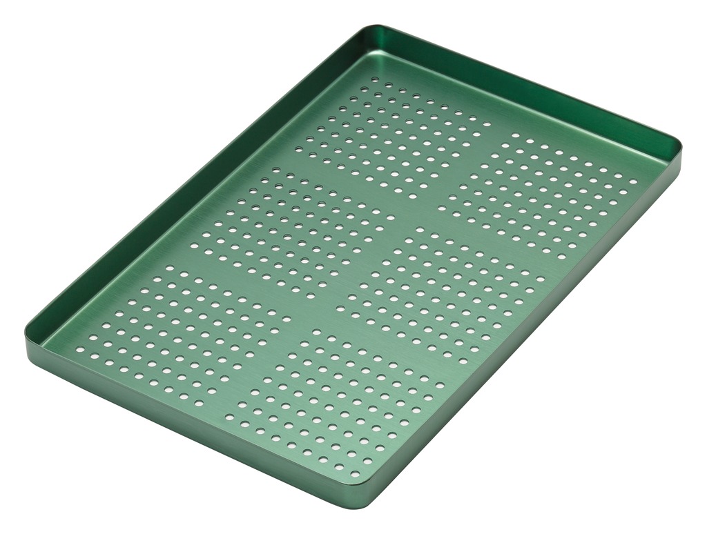 998/FV Univerzalna aluminijska plitica standardna perforirana zelena, 285x185x15 mm