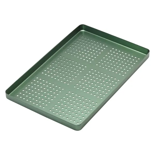 998/FVS Univerzalna aluminijska plitica mala perforirana zelena, 185x140x15 mm
